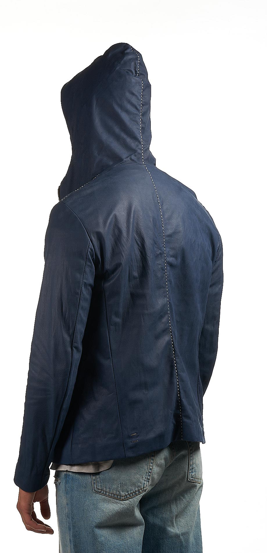 DANIELE BASTA LEATHER AND SILVER JACKET 